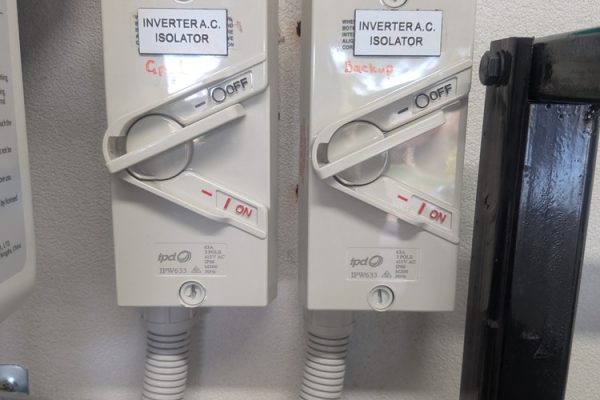Solar inverter AC isolators installed by Quantum Electrical Services